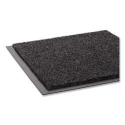 EcoStep Wiper Mat, Rectangular, Charcoal Gray Cut Pile Surfa