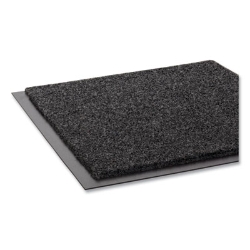 EcoStep Wiper Mat, Rectangular, Charcoal Gray Cut Pile Surfa