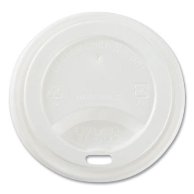 Hot Cup Lids, Sipper Lid, Fits 8 oz Hot Cups, Plastic, White