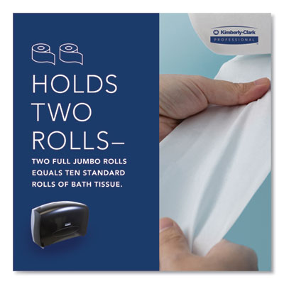 Cored JRT Jumbo Combination Tissue Dispenser, 20.4 x 5.8 x 1