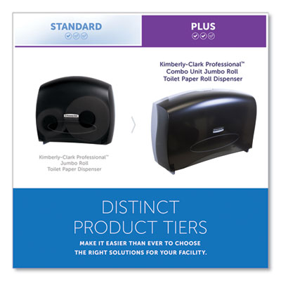 Cored JRT Jumbo Combination Tissue Dispenser, 20.4 x 5.8 x 1