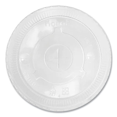 PET Lids, Flat Lid, Fits 32 oz Cold Cups, Plastic, Clear, 60
