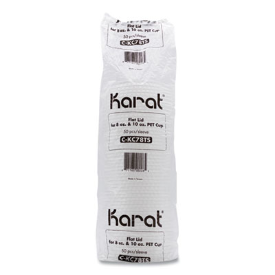 PET Lids, X Straw Hole, Fits 8 oz to 10 oz Cold Cups, Plasti