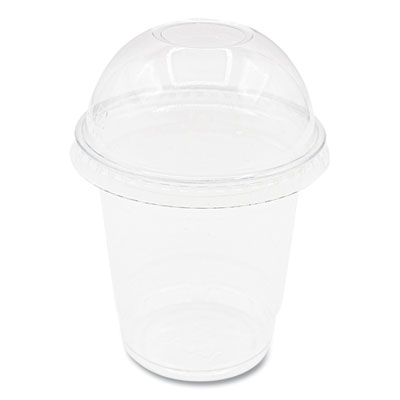 PET Lids, Dome Lid, Fits 8 oz to 10 oz Cold Cups, Plastic, C