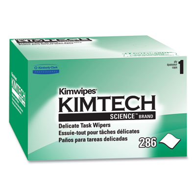 Kimwipes Delicate Task Wipers, 1-Ply, 4.4 x 8.4, Unscented,