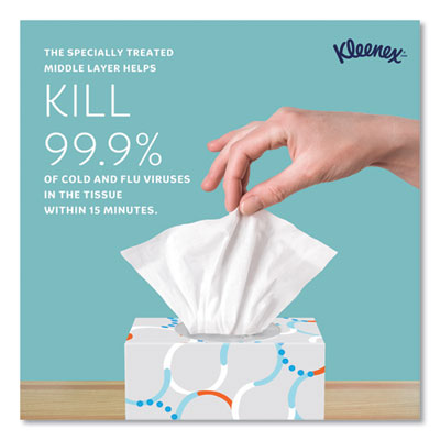 Boutique Anti-Viral Facial Tissue, Pop-Up Box, 3-Ply, White,