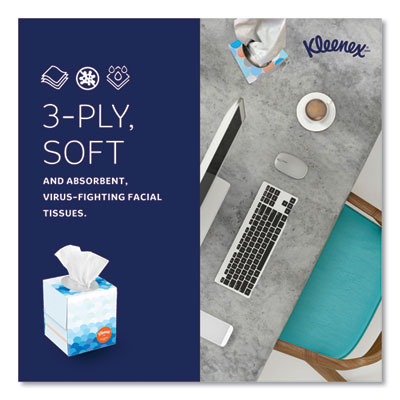 Boutique Anti-Viral Facial Tissue, Pop-Up Box, 3-Ply, White,