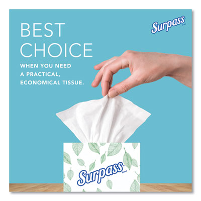 Facial Tissue for Business, Pop-Up Box, 2-Ply, White, 90 She