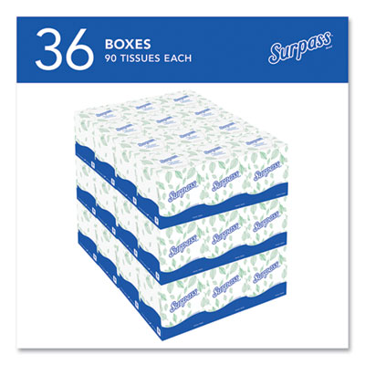 Facial Tissue for Business, Pop-Up Box, 2-Ply, White, 90 She