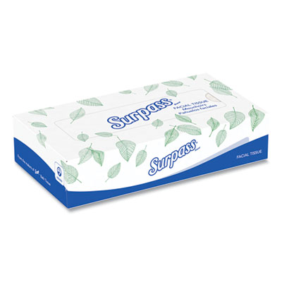 Facial Tissue for Business, Flat Box, 2-Ply, White, 100 Shee