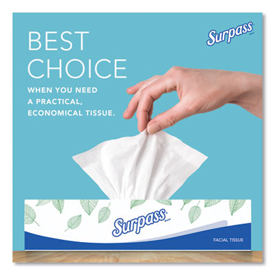 Facial Tissue for Business, Flat Box, 2-Ply, White, 100 Shee