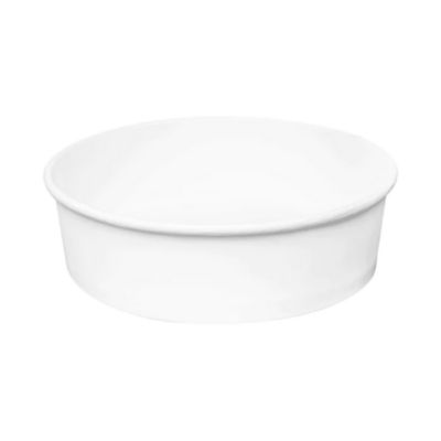 Food Bucket, 48 oz, 7.99" Diameter x 2.4" h, White, Paper, 2