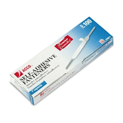 Premium Self-Adhesive Two-Prong Paper Fastener Bases, 1" Cap