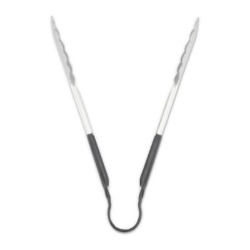 Dura-Kool Tongs, Stainless Steel, 9.5", Silver/Black
