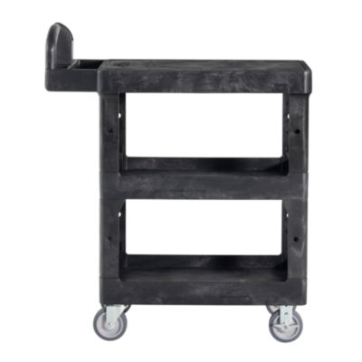 BRUTE 3-Shelf Heavy-Duty Ergo Flat Utility Cart, Plastic, 3