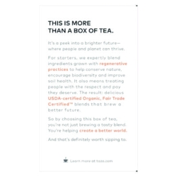Tea Bags, Organic Refresh Mint, 16/Box, 6 Boxes/Carton
