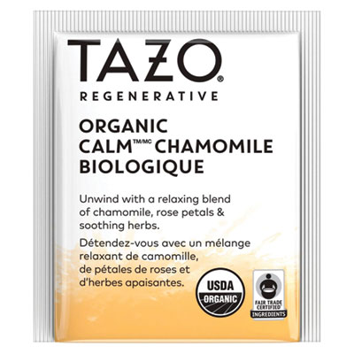 Tea Bags, Organic Calm Chamomile, 16/Box, 6 Boxes/Carton