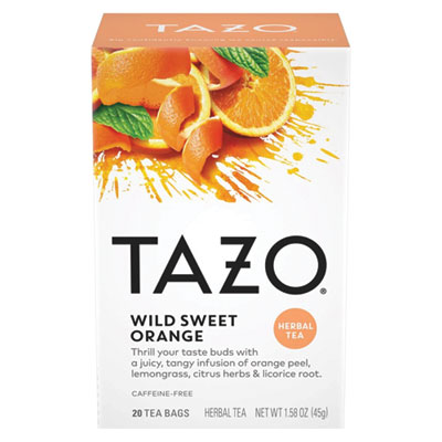 Tea Bags, Wild Sweet Orange, 20/Box, 6 Boxes/Carton