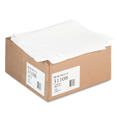 Paper Table Cover, Embossed Paper With Plastic Liner, 54" X 