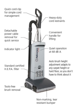 Advance VU500 - Upright Vacuum 15 inch
