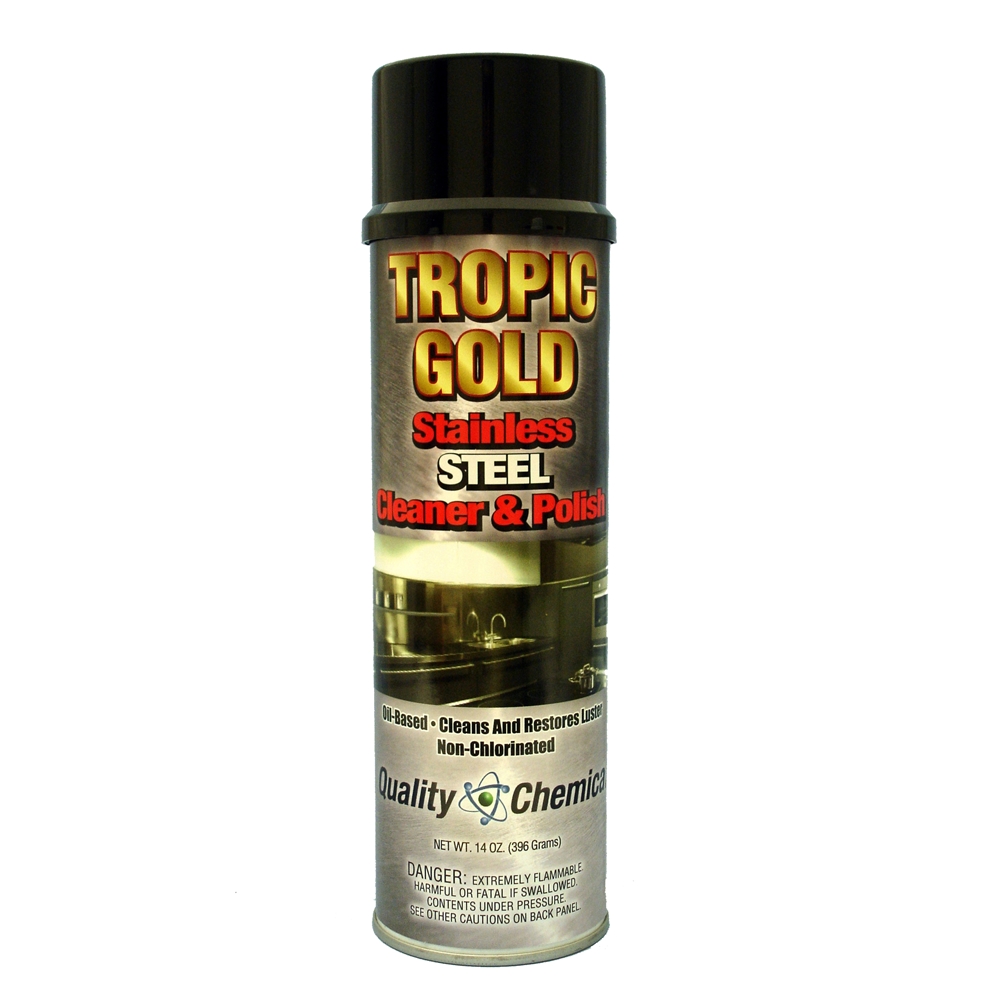 Quality Chemical Tropic Gold - Limpiador y pulidor de acero inoxidable,  limpiador mágico y pulido para acero inoxidable, limpiador perfecto de  acero