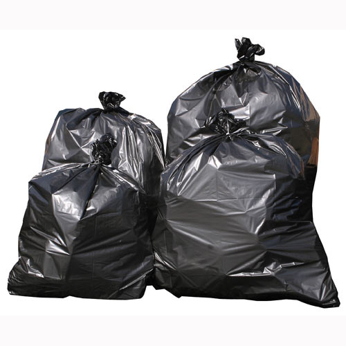 RW Clean 45 gal Black Plastic Trash Can Liner - Heavy-Duty, 1.5