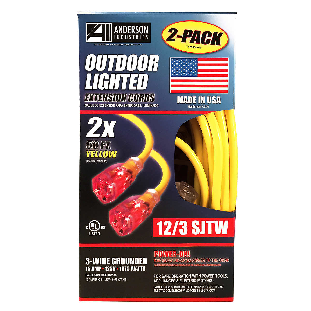 Extension Cords - 50ft. Super Heavy Duty - 2 pack
