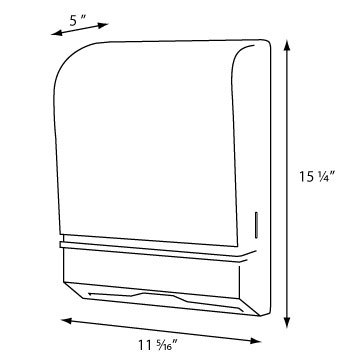 Multi-Fold/C-Fold Towel Dispenser - Black Trans